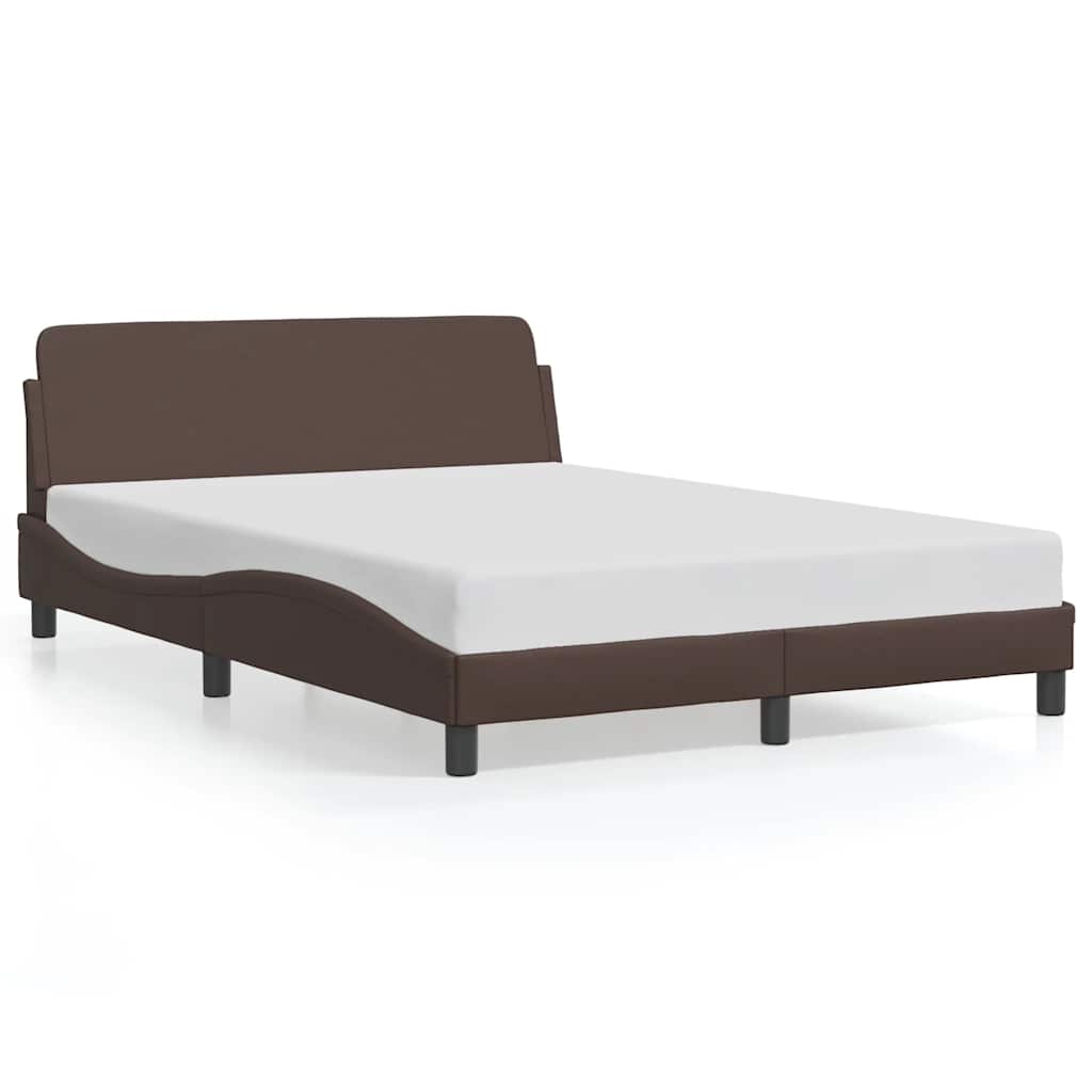 Bed Frame "Dover" Brown 120x200 cm Faux Leather