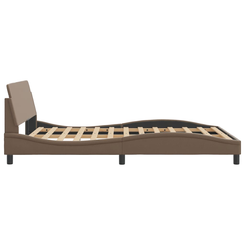 Bed Frame "Dover" Cappuccino 120x200 cm Faux Leather