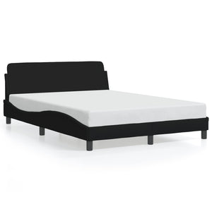 Bed Frame "Dover" Black 140x200 cm Fabric