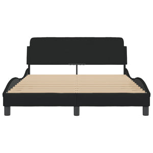 Bed Frame "Dover" Black 140x200 cm Fabric