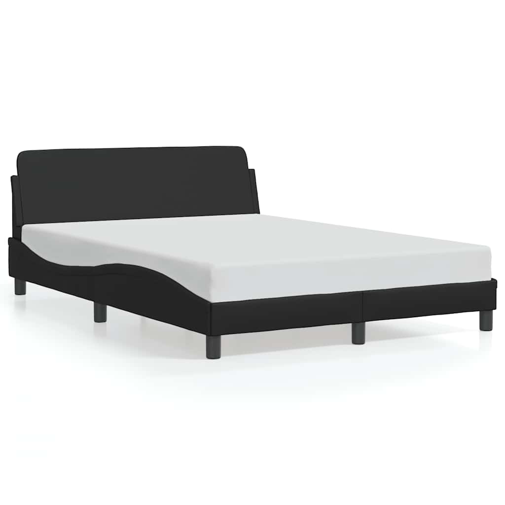 Bed Frame "Dover" Black 140x200 cm Faux Leather