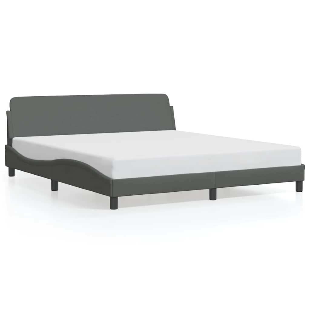 Bed Frame "Dover" Dark Grey 160x200 cm Fabric