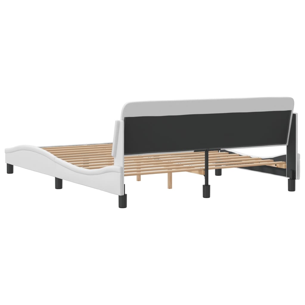 Bed Frame "Dover" White 160x200 cm Faux Leather
