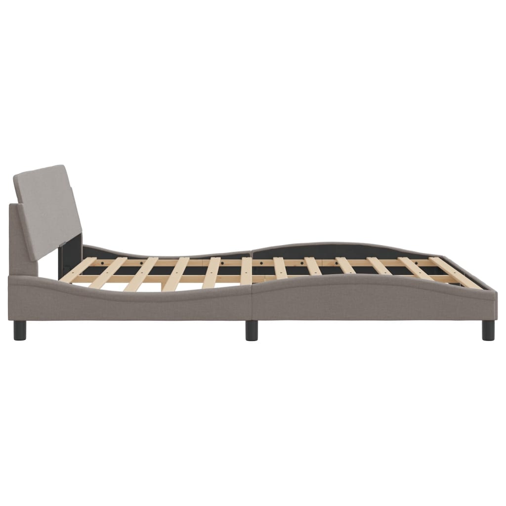 Bed Frame "Dover" Taupe 180x200 cm Fabric