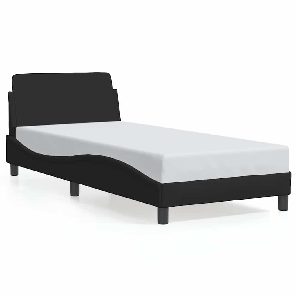 Sängram Dover svart 90x190 cm tyg