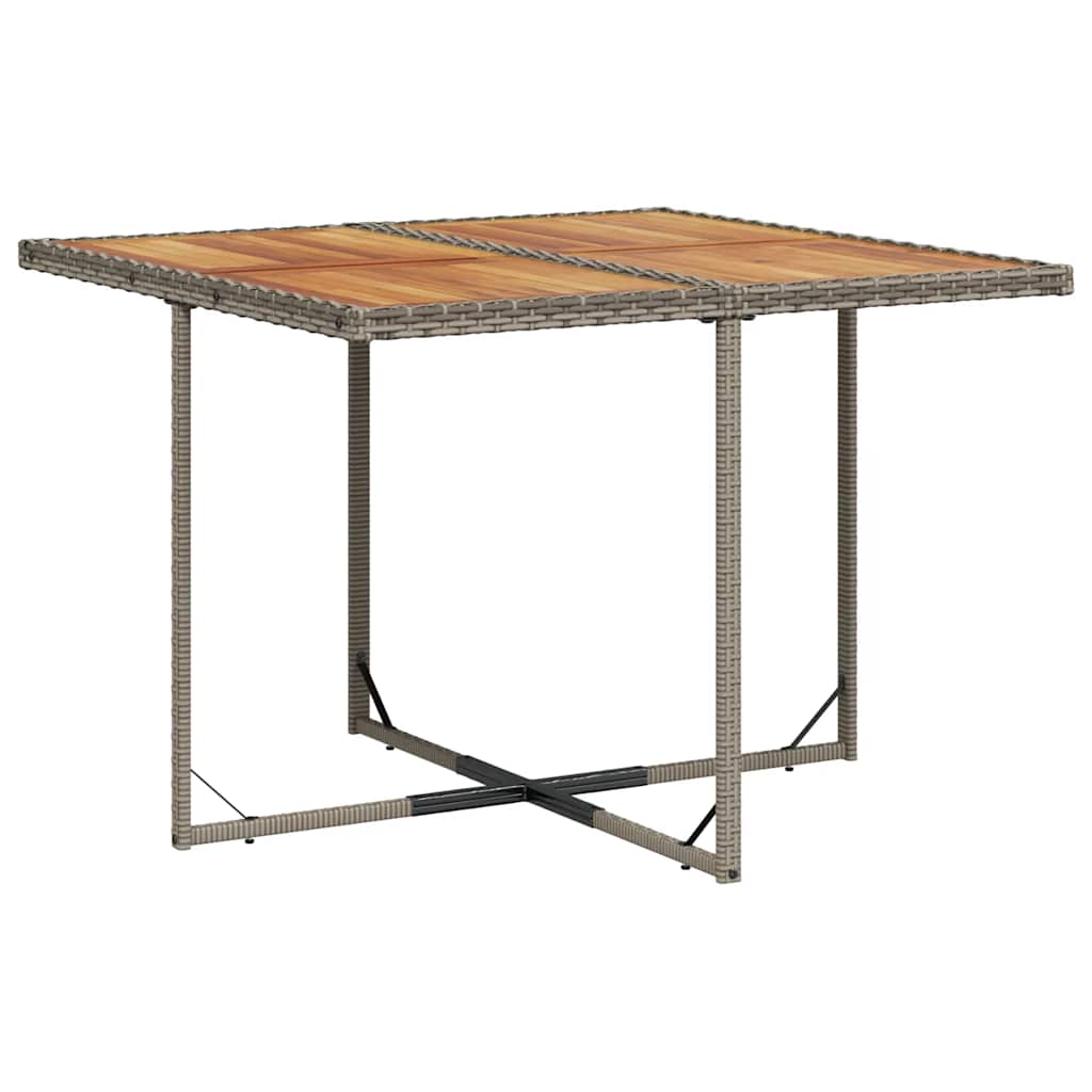 Matgrupp för trädgården med dynor 5 delar grå konstrottning