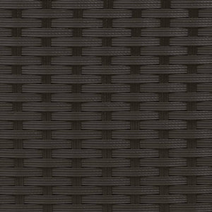 Dubbel solsäng med tak och dynor svart konstrotting