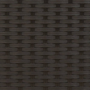 Dubbel solsäng med tak och dynor svart konstrotting