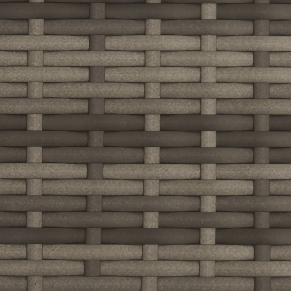 Dubbel solsäng med tak och dynor grå konstrotting