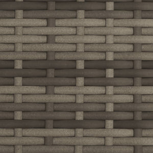 Dubbel solsäng med tak och dynor grå konstrotting