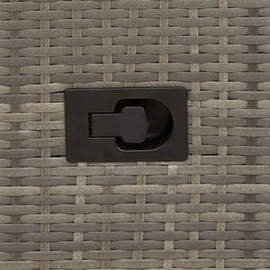 Caféset med dynor 3 delar grå konstrotting