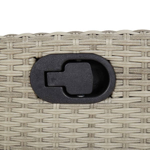 Matgrupp för trädgården med dynor 9 delar ljusgrå konstrotting