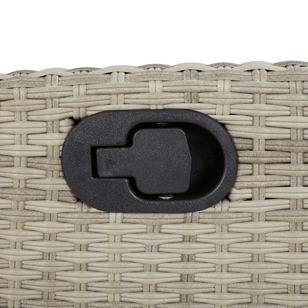 Matgrupp för trädgården med dynor 3 delar ljusgrå konstrottning