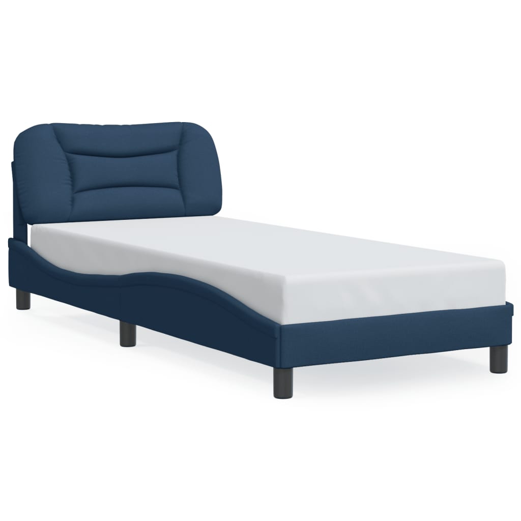 Bed Frame without Mattress "Hvar" Blue 90x200 cm Fabric