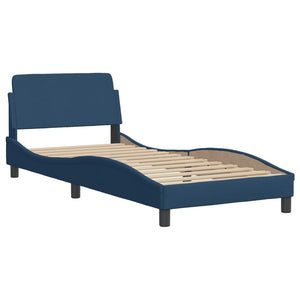 Bed Frame without Mattress "Hvar" Blue 90x200 cm Fabric