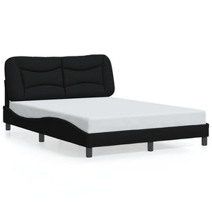 Bed Frame without Mattress "Hvar" Black 120x200 cm Fabric