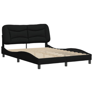 Bed Frame without Mattress "Hvar" Black 120x200 cm Fabric