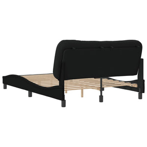 Bed Frame without Mattress "Hvar" Black 120x200 cm Fabric