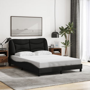 Bed Frame without Mattress "Hvar" Black 120x200 cm Fabric