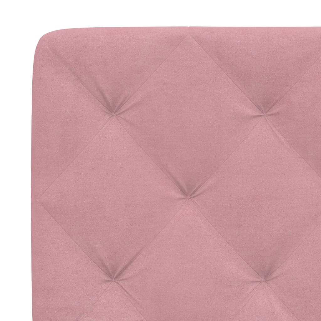 Bed Frame without Mattress Pink 80x200 cm Velvet