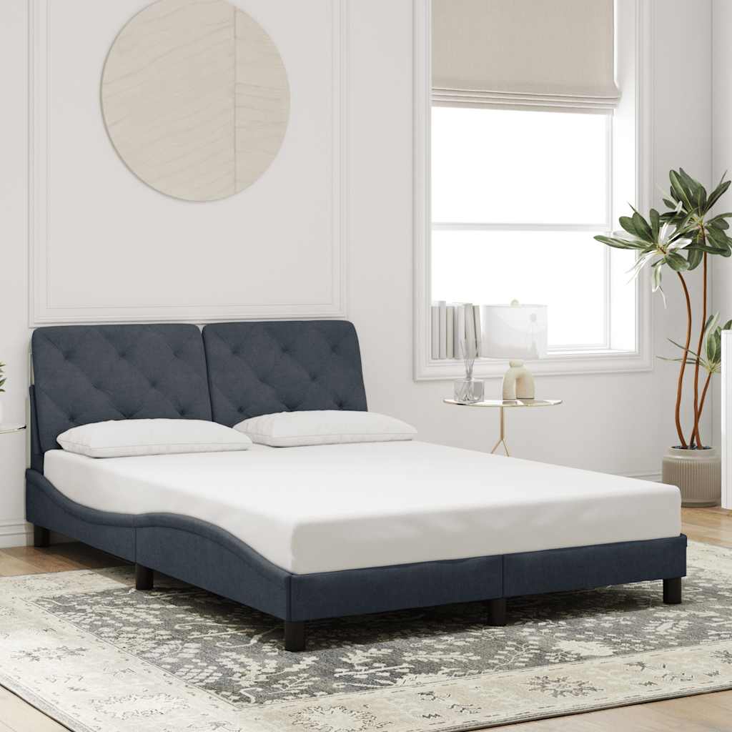 Bed Frame without Mattress Dark Grey 140x200 cm Velvet