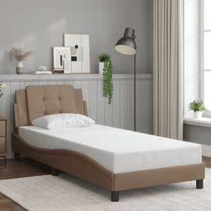 Bed Frame without Mattress "Zadar" Cappuccino 90x190 cm Faux Leather