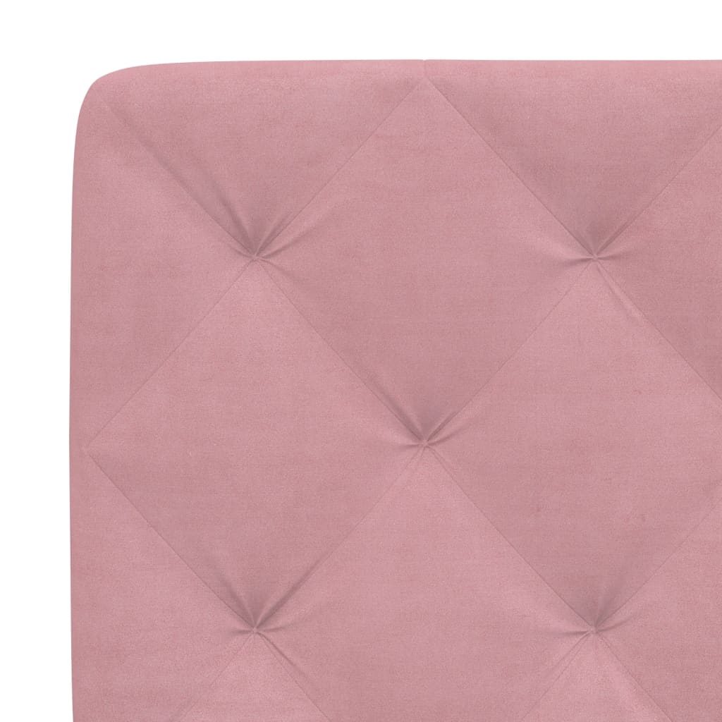 Bed with Mattress Pink 90x190 cm Velvet
