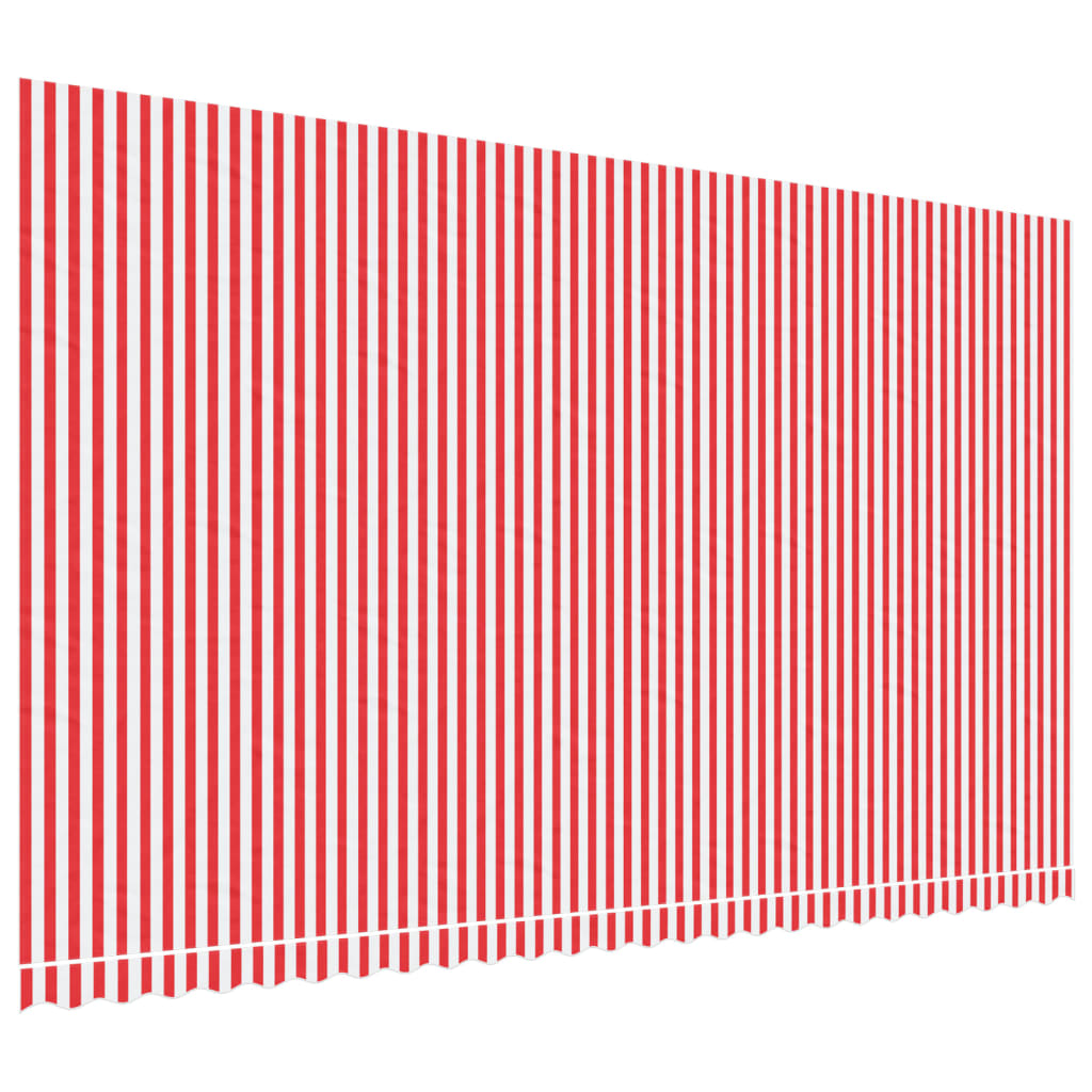 Markisväv röd och vit randig 6x3,5 m