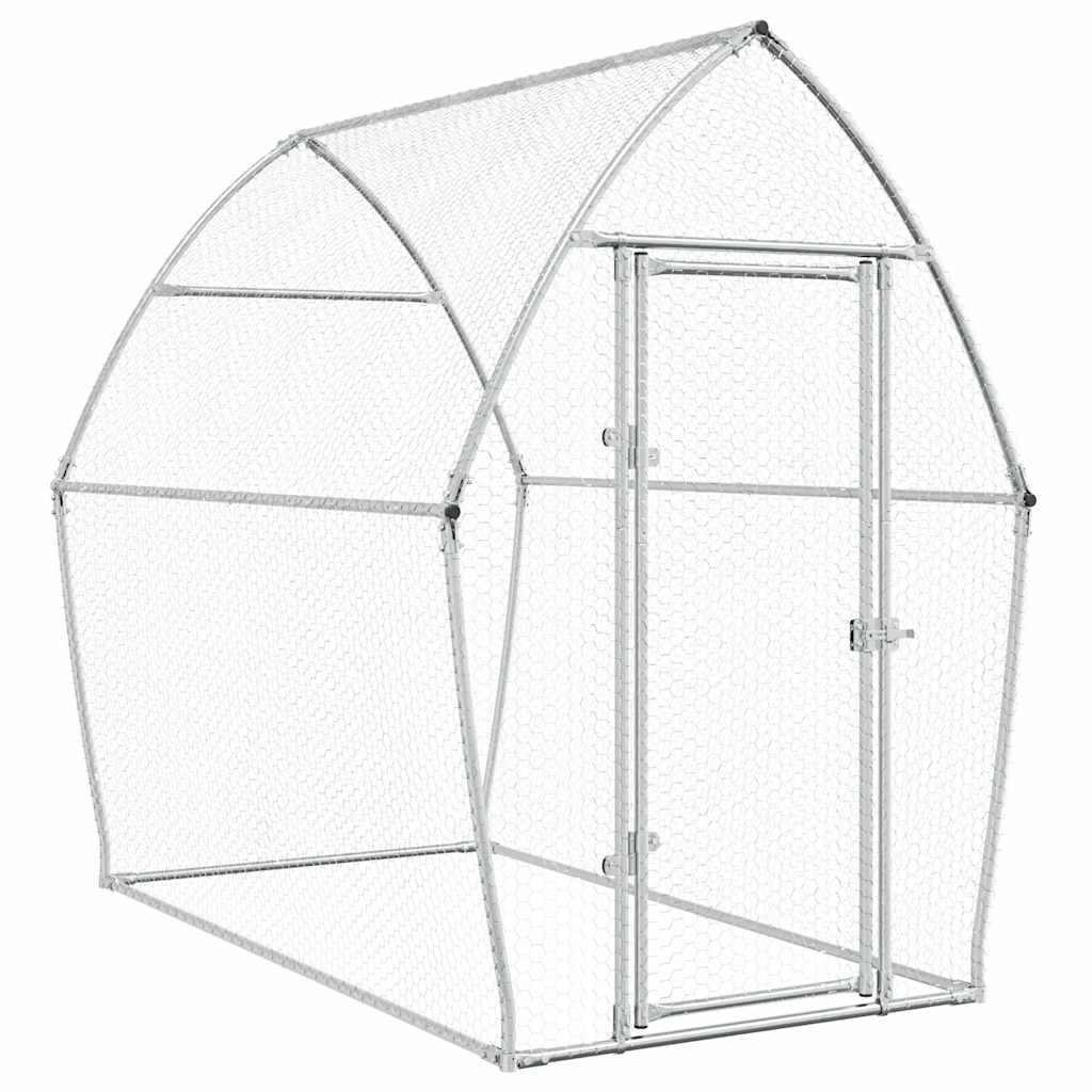 Hönsbur silver 200x105x182 cm galvaniserat stål