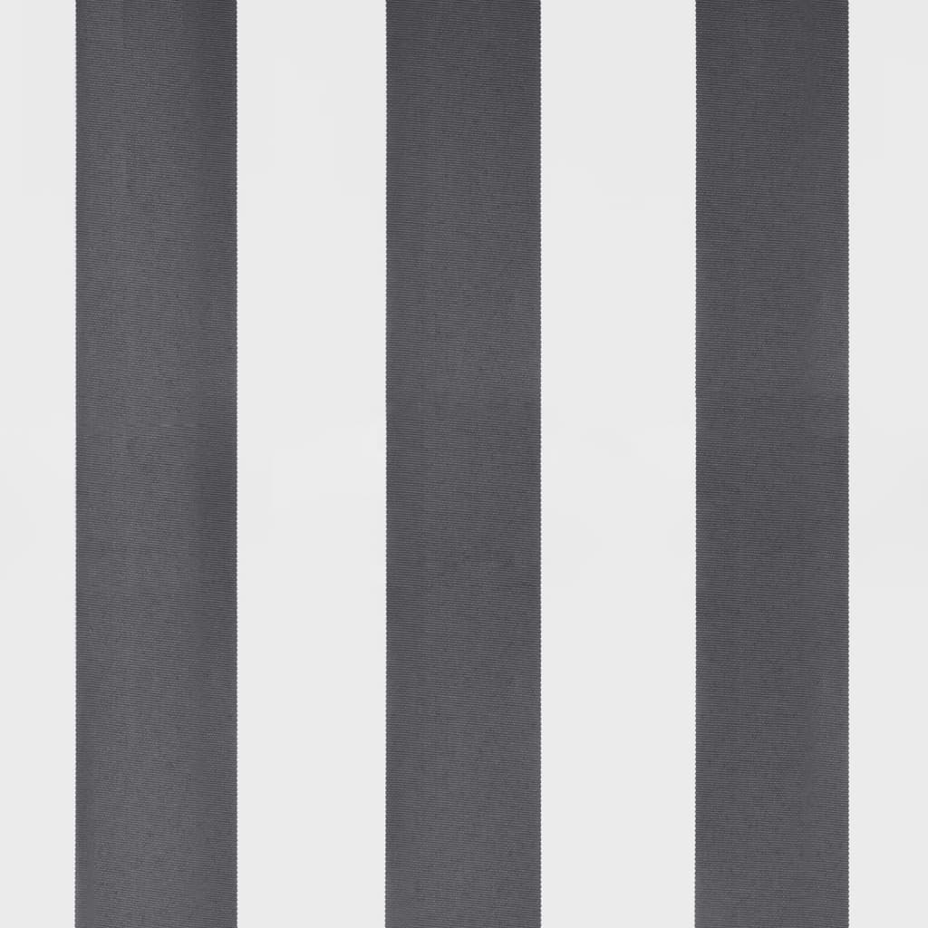 Markis infällbar antracit och vit 3,5x2,5 m tyg&aluminium