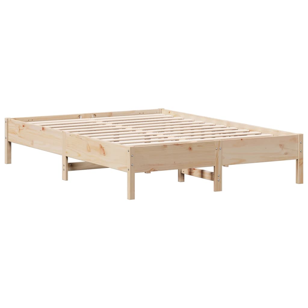 Sängram utan madrass 120x200 cm massiv furu