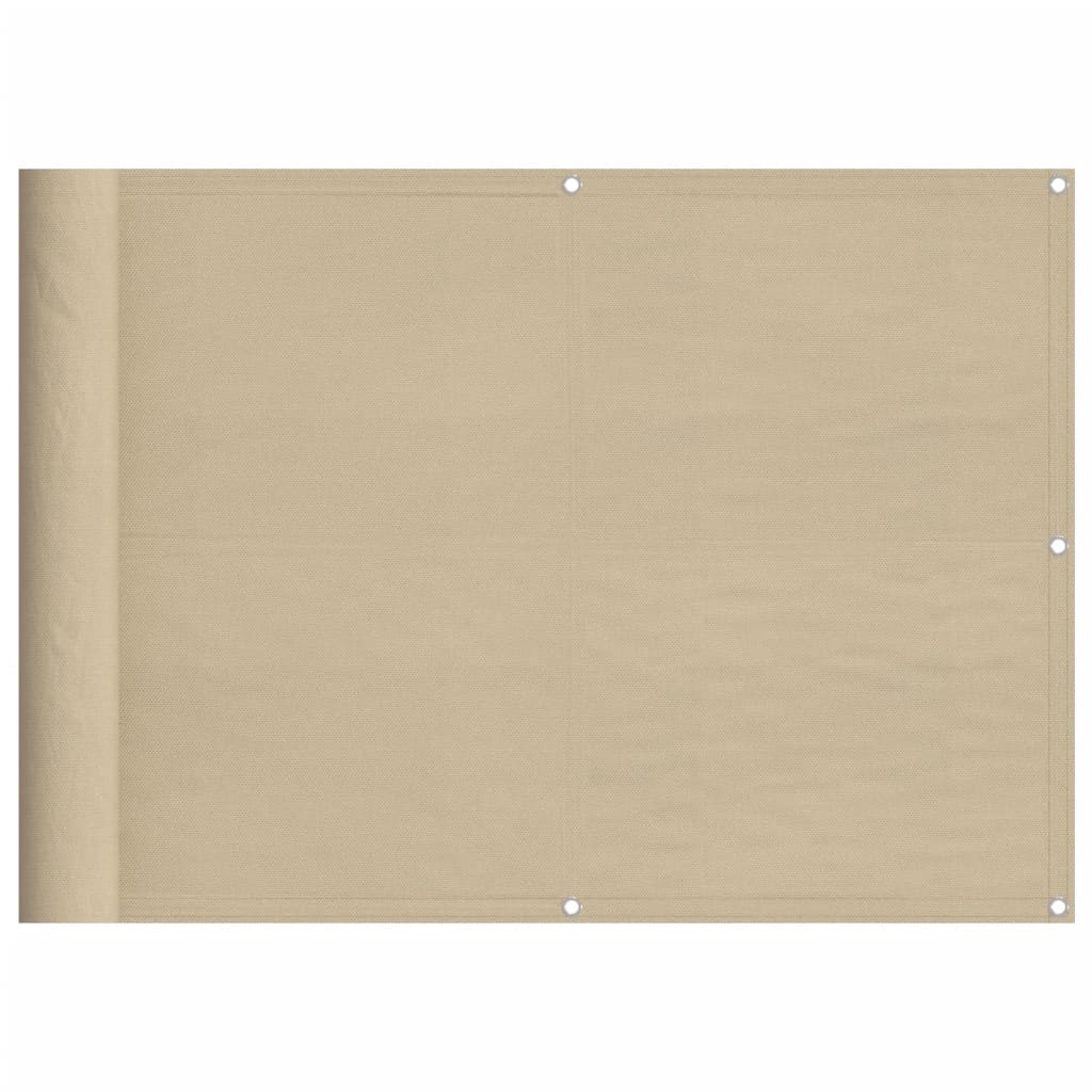 Balkongskärm beige 75x700 cm 100% polyester oxford