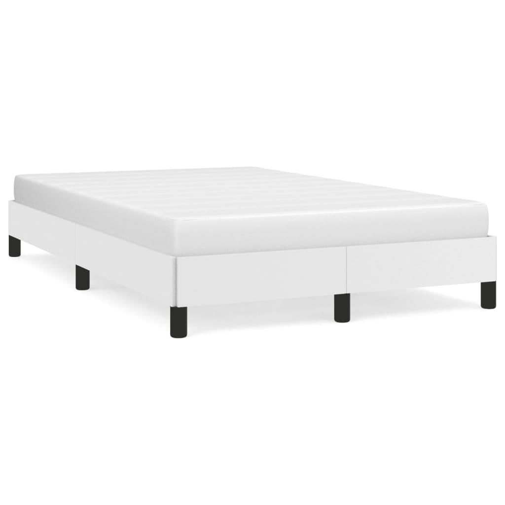 sängram utan madrass vit 120x190 cm konstläder