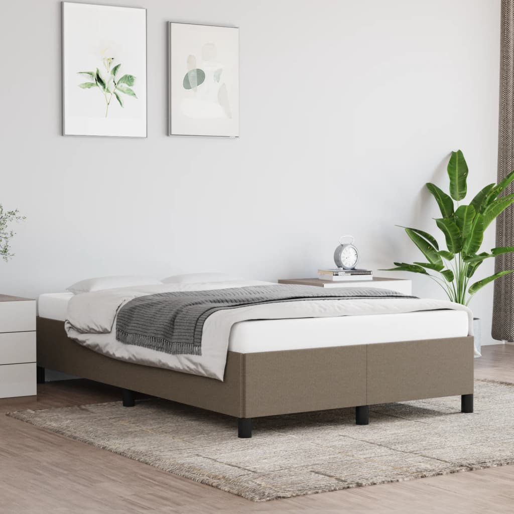 sängram utan madrass taupe 120x190 cm tyg