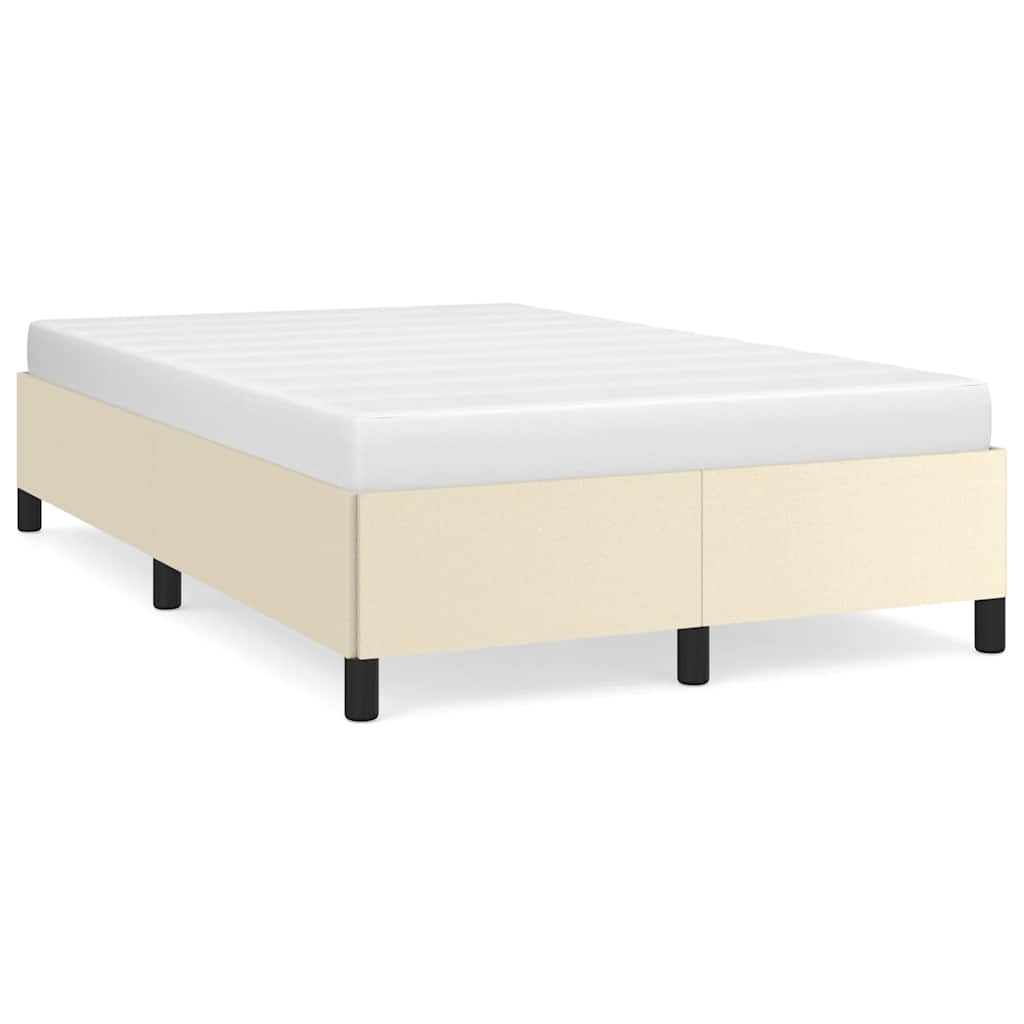 Sängram utan madrass gräddvit 120x190 cm konstläder