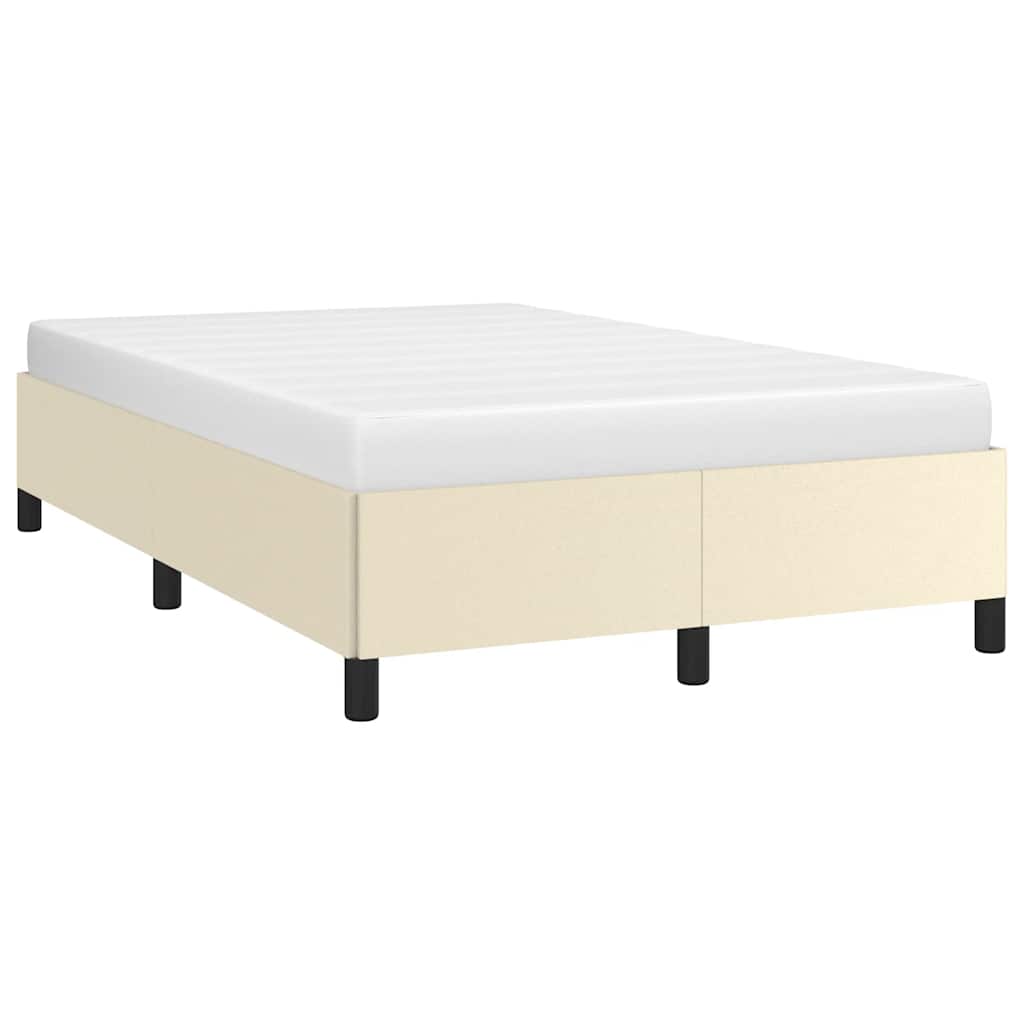 Sängram utan madrass gräddvit 120x190 cm konstläder