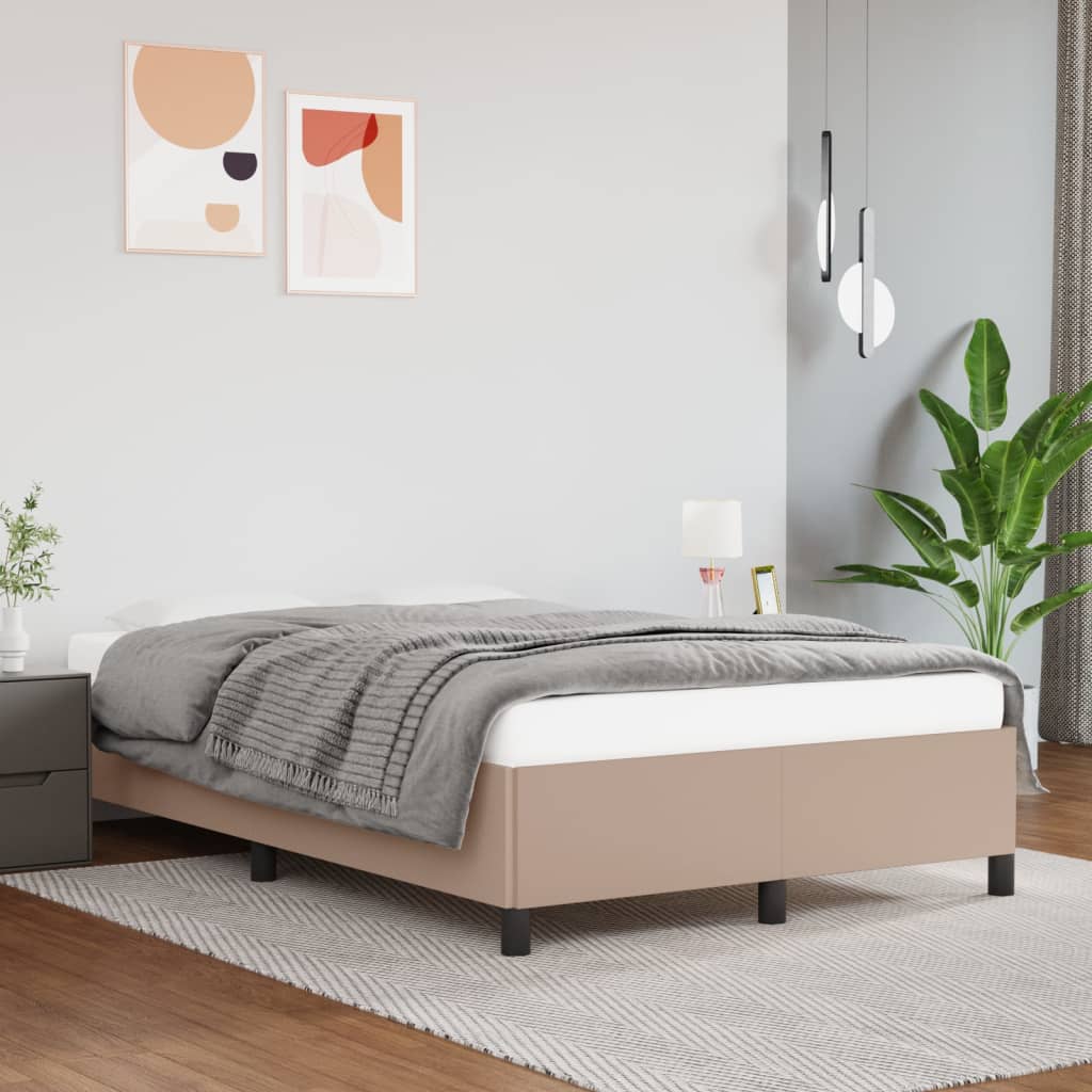 Sängram utan madrass cappuccino 120x190 cm konstläder