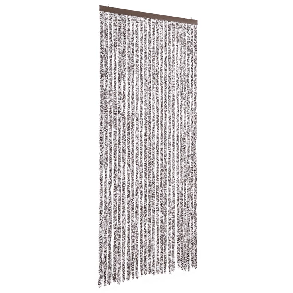 Insektsgardin brun och beige 100x200 cm chenille