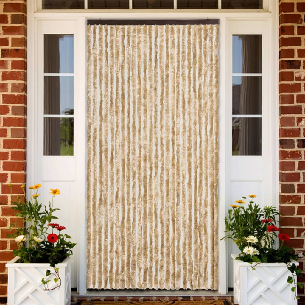 Insektsgardin beige 100x200 cm chenille