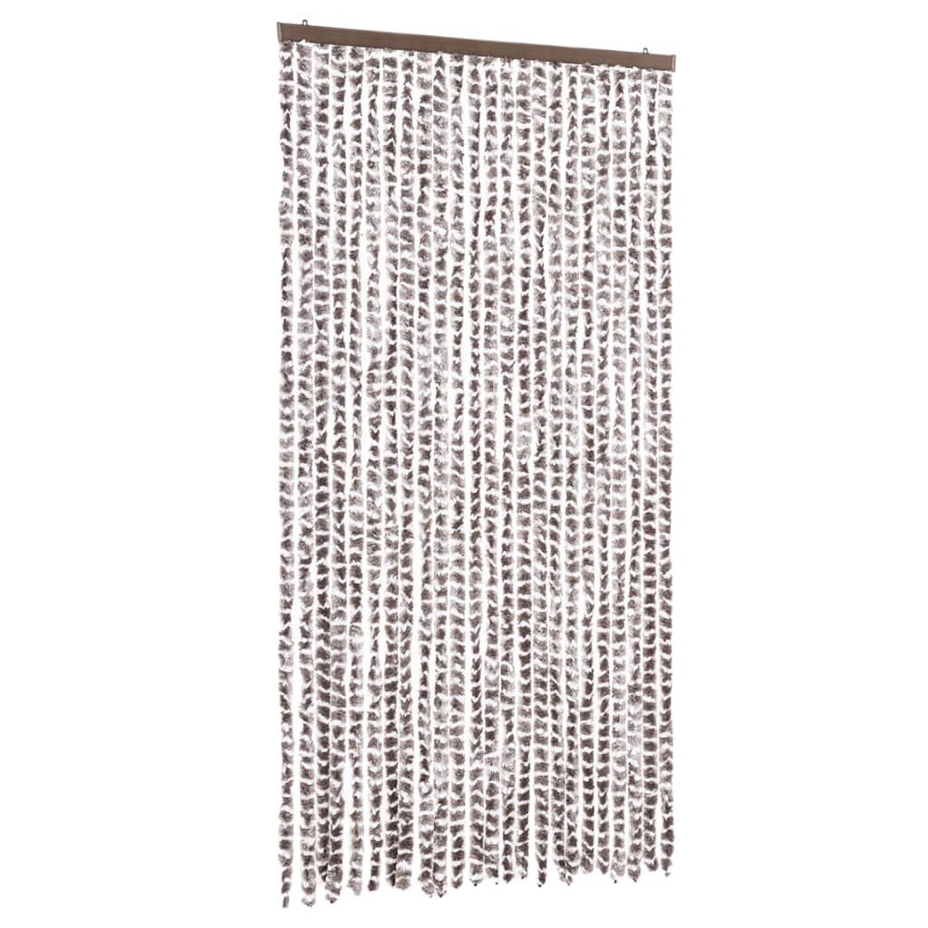 Insektsgardin taupe och vit 100x200 cm chenille