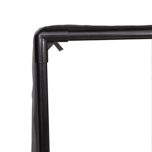 Dubbel solsäng med tak och dynor ljusgrå konstrotting