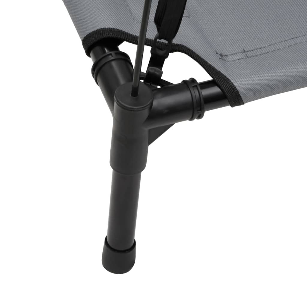 Hundbädd med kapell antracit oxfordtyg och stål