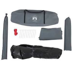 Kupoltält 5 personer grå och orange snabbrest