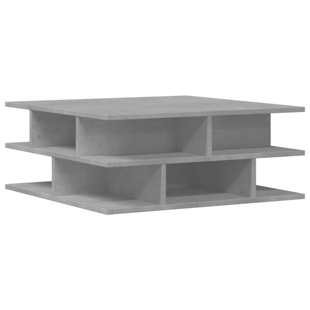 Soffbord betonggrå 70x70x29 cm konstruerat trä