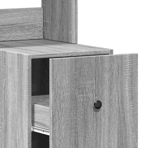 Köksskåp grå sonoma 35x50x180 cm konstruerat trä