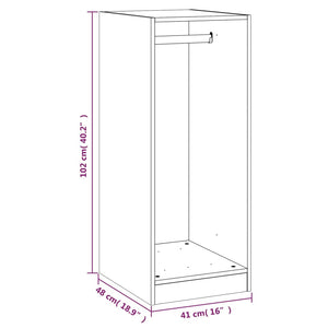 Garderob sonoma-ek 48x41x102 cm konstruerat trä - njoyroom