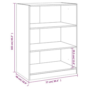 Garderob sonoma-ek 77x48x102 cm konstruerat trä - njoyroom