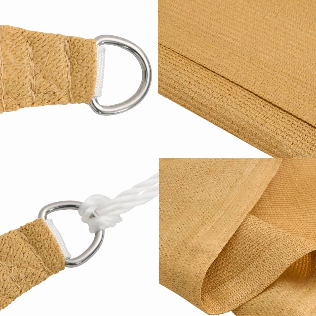 Solsegel 160 g/m² rektangulär sand 2x3 m HDPE