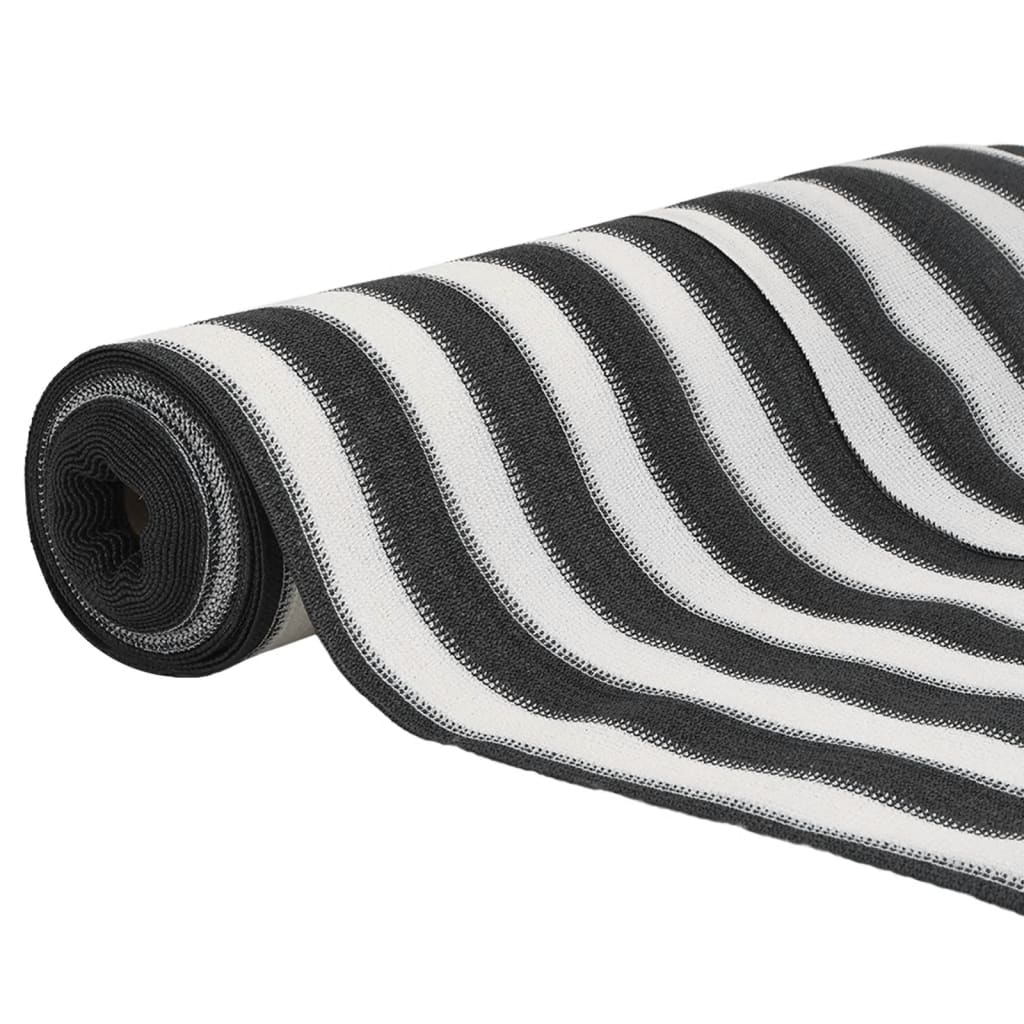 Insynsskyddsnät antracit och vit 1x10 m HDPE 195 g/m²