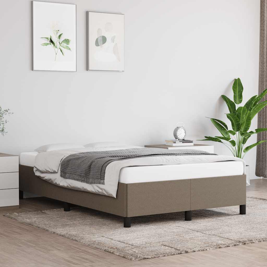 sängram utan madrass taupe 120x190 cm tyg